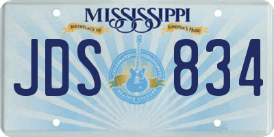 MS license plate JDS834
