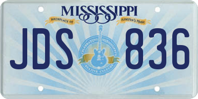 MS license plate JDS836