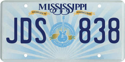 MS license plate JDS838