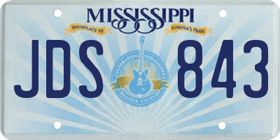 MS license plate JDS843