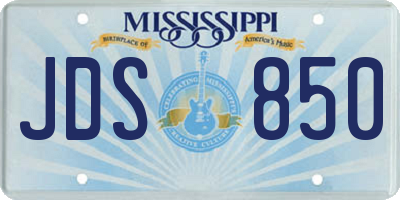 MS license plate JDS850