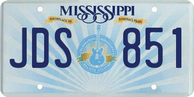 MS license plate JDS851