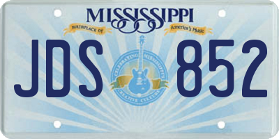 MS license plate JDS852