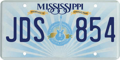 MS license plate JDS854