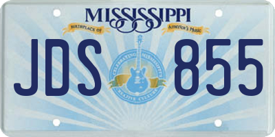 MS license plate JDS855