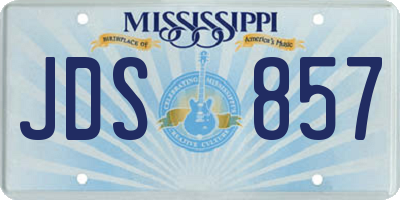 MS license plate JDS857
