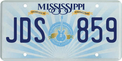 MS license plate JDS859