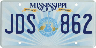 MS license plate JDS862
