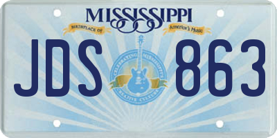 MS license plate JDS863