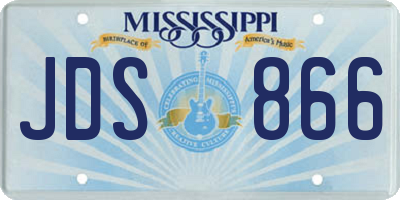 MS license plate JDS866