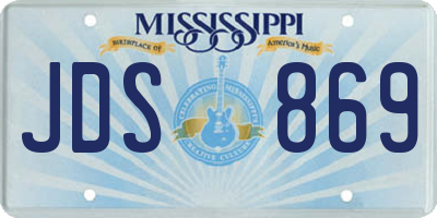 MS license plate JDS869
