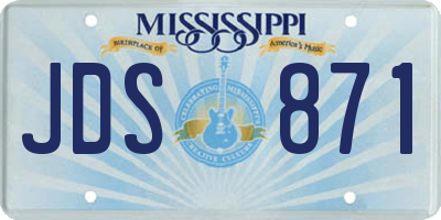 MS license plate JDS871