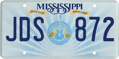 MS license plate JDS872