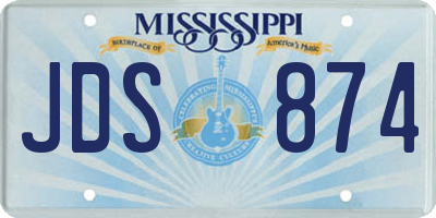 MS license plate JDS874
