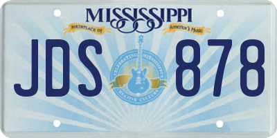MS license plate JDS878