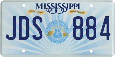 MS license plate JDS884