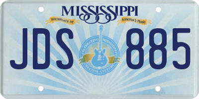 MS license plate JDS885