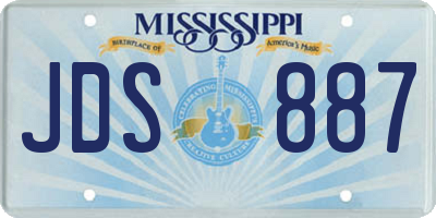 MS license plate JDS887