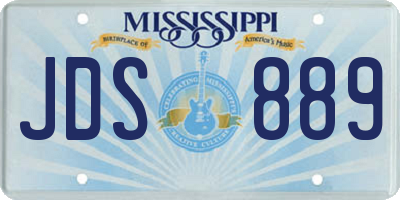 MS license plate JDS889
