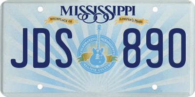 MS license plate JDS890