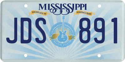 MS license plate JDS891