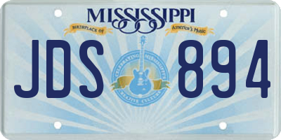 MS license plate JDS894