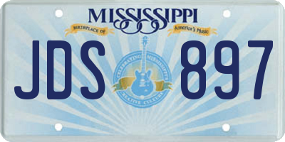MS license plate JDS897