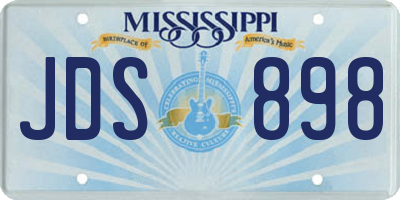MS license plate JDS898