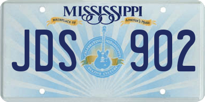 MS license plate JDS902