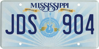 MS license plate JDS904
