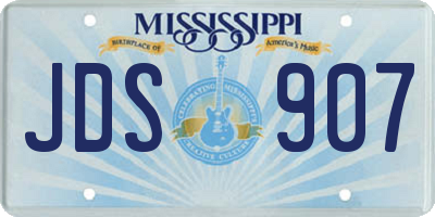 MS license plate JDS907