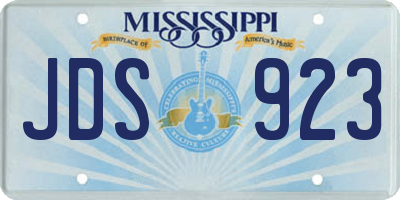 MS license plate JDS923