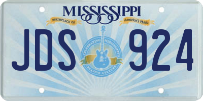 MS license plate JDS924