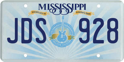 MS license plate JDS928