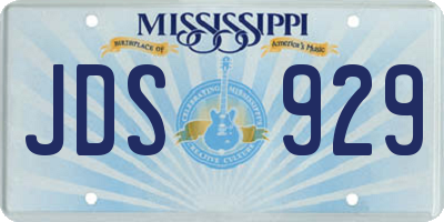 MS license plate JDS929