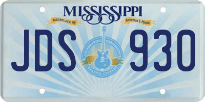 MS license plate JDS930