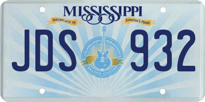 MS license plate JDS932