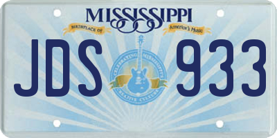 MS license plate JDS933