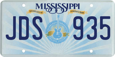 MS license plate JDS935