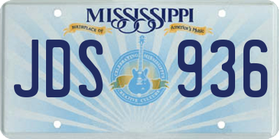 MS license plate JDS936