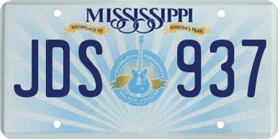 MS license plate JDS937