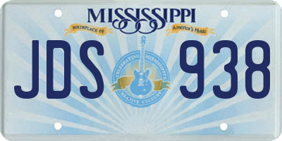 MS license plate JDS938
