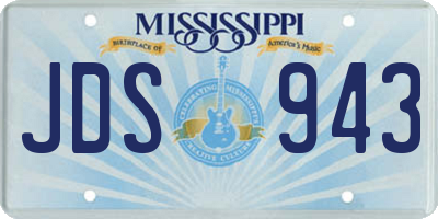 MS license plate JDS943