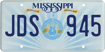 MS license plate JDS945