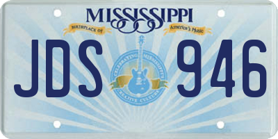 MS license plate JDS946