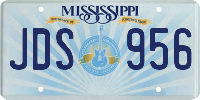 MS license plate JDS956
