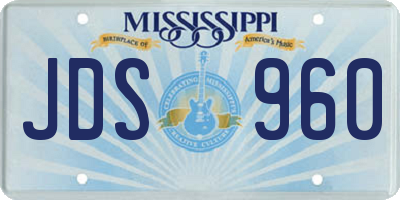 MS license plate JDS960