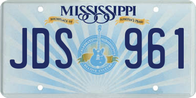 MS license plate JDS961