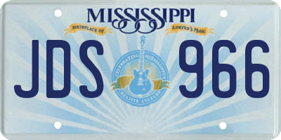 MS license plate JDS966