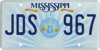 MS license plate JDS967